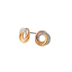 Cheap 🤩 Origami Owl Tri-Tone Interlaced Stud Earrings ⌛