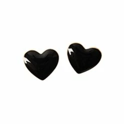 Best reviews of 😀 Origami Owl Gold + Black Enamel Hearts Stud Earrings ❤️