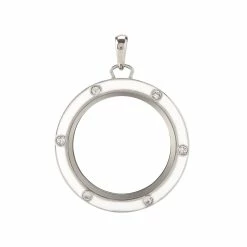 Best Pirce 😉 Origami Owl White Enamel Crystal Twist Living Locket Face 🎁