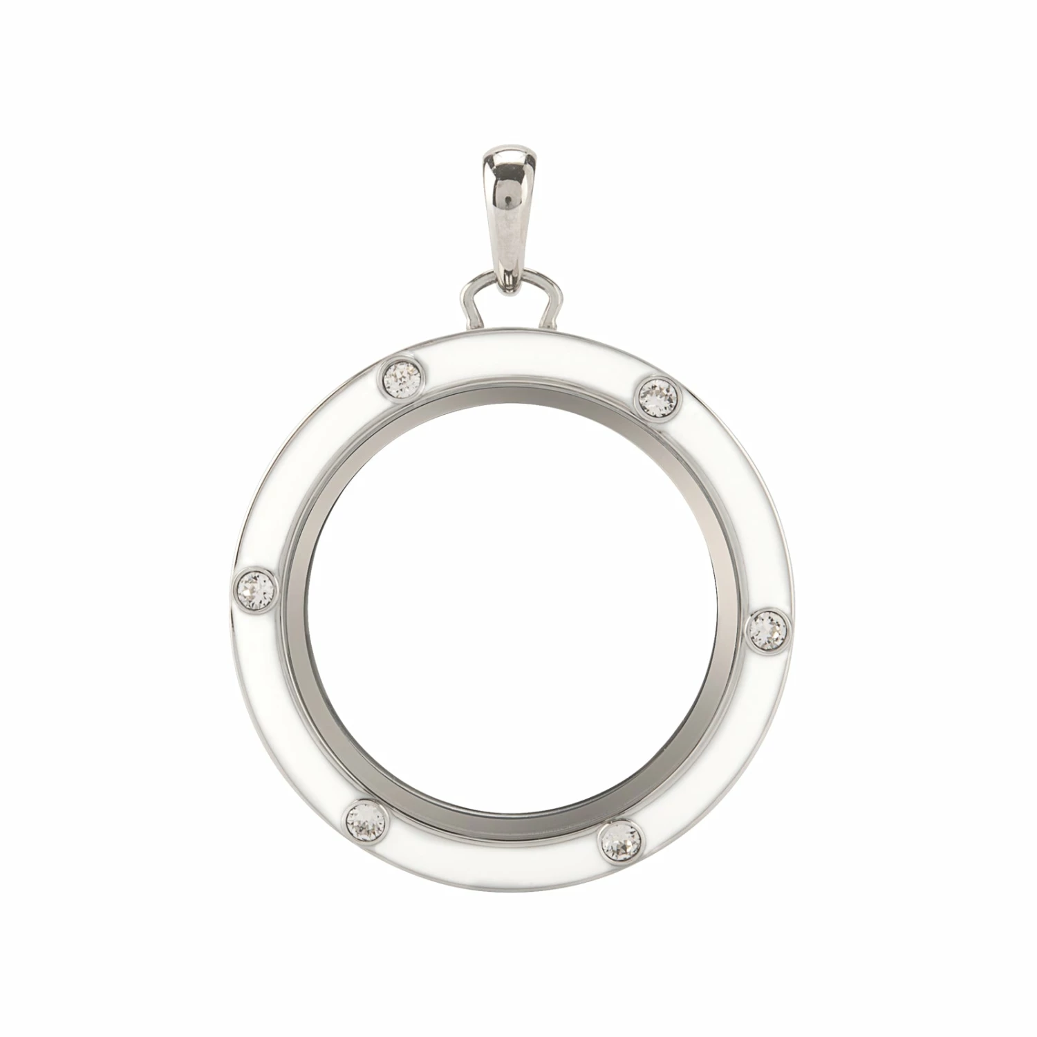 Best Pirce ๐ Origami Owl White Enamel Crystal Twist Living Locket Face ๐ 3 Best Pirce ๐ Origami Owl White Enamel Crystal Twist Living Locket Face ๐