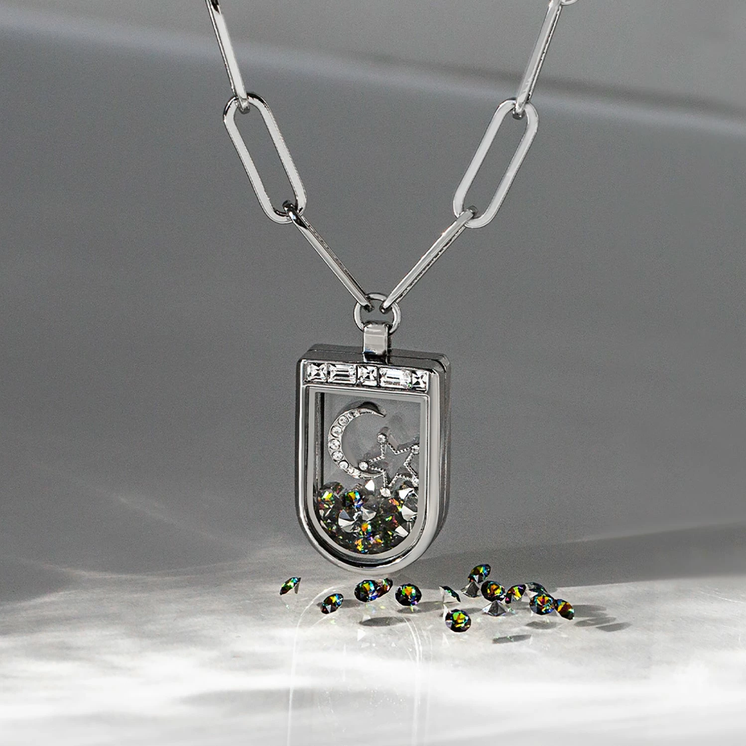 Best Sale π Origami Owl Silver Moon with Crystals Charm π 4 Best Sale π Origami Owl Silver Moon with Crystals Charm π - Image 2