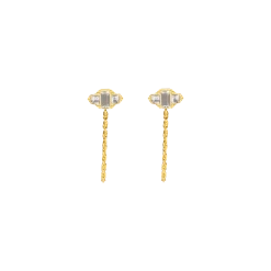 Best Pirce ❤️ Origami Owl Dainty Baguette Stud and Chain Earring 💯