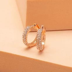 Cheapest 👍 Origami Owl Rose Gold Crystal Oval Hoop Earrings 😉