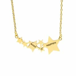 Outlet 🔥 Origami Owl Gold “Make it Happen” Star Necklace 16-19” 😉