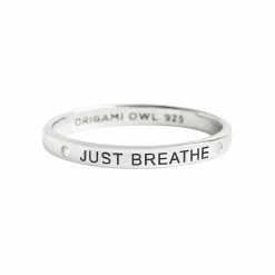 Coupon 💯 Origami Owl "Just Breathe" Stackable Ring 👏