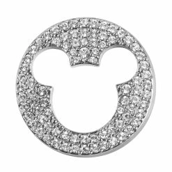 Outlet 🔔 Origami Owl Disney Silver Pave Crystal + Black Mickey Mouse Window Shelf 😍