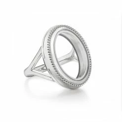 Promo ⭐ Origami Owl Silver Heirloom Living Locket Ring 😀