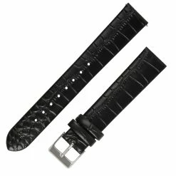 Budget 🔔 Origami Owl Silver + Black Croc ⌚ Watch Band 🛒