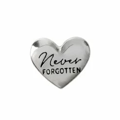 Promo 🧨 Origami Owl Silver "Never Forgotten" Heart Charm 🎉