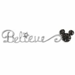 Wholesale 🧨 Origami Owl Disney Silver "Believe" Vertical Bar Window Shelf With Crystals 🥰