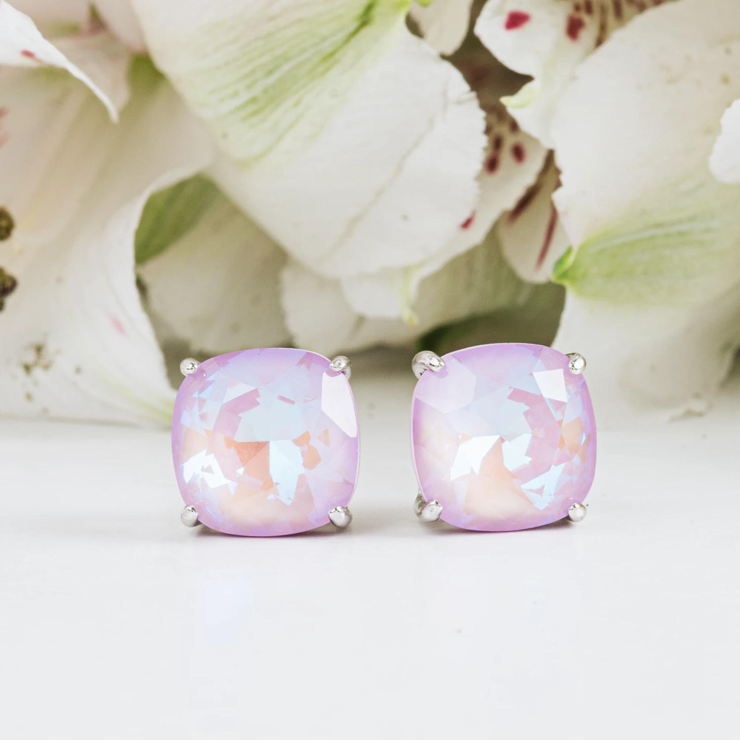 Outlet 🛒 Origami Owl Silver Clara Stud Earrings with Lavender DeLite Crystals ✨ 4 Outlet 🛒 Origami Owl Silver Clara Stud Earrings with Lavender DeLite Crystals ✨ - Image 2