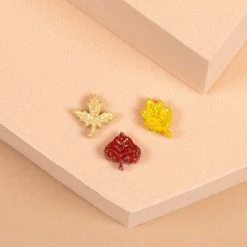 Coupon ⌛ Origami Owl Glittery Fall Leaves Charms- Set of 3 ✔️