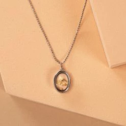Deals ❤️ Origami Owl Silver + Gold Oval Mustard Seed Capsule Locket 18-20" 🧨