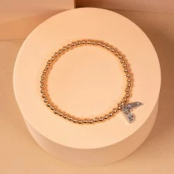 Best Pirce ๐ฅฐ Origami Owl "FAITH" Beaded Stretch Bracelet โค๏ธ