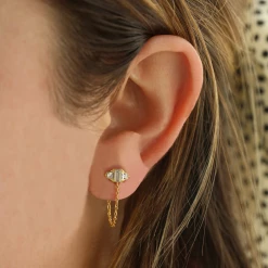 Best Pirce ❤️ Origami Owl Dainty Baguette Stud and Chain Earring 💯 -Thinkgoodness Shop tdqefq7jdxgiqoagthhe