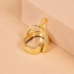 Hot Sale 💯 Origami Owl Gold Spinning Crystal Living Locket 😀