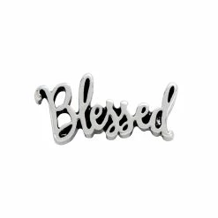 Cheap 🛒 Origami Owl Silver "Blessed" Script Charm ⌛