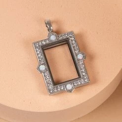 Cheap 😀 Origami Owl Opal Crystal Rectangle Living Locket 🧨