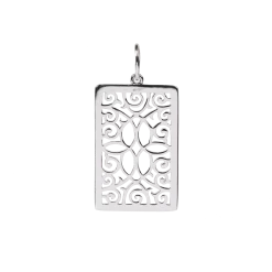 Best Sale ⌛ Origami Owl Silver Filigree Photo Frame Pendant Cover 🔔